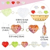 50Pcs Glass Connector Charms PALLOY-FZ00019-5