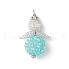 Glass Seed Beads Alloy Pendants PALLOY-MZ00283-03-1