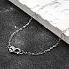 Anti-Tarnish Rhodium Plated Sterling Silver Necklaces X-STER-M034-32B-1