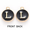 Golden Plated Enamel Alloy Charms ENAM-SZ0001-26B-L-3