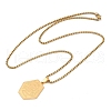 304 Stainless Steel Native American Hexagon Pendant Necklaces NJEW-K283-02G-2