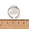 Brass Cuff Rings for Women RJEW-G347-14P-5
