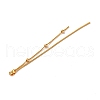 Brass Snake Chain & Ball Chain Ear Nuts KK-G510-16G-2