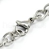 Tarnish Resistant Fashionable 304 Stainless Steel Side Twisted Chain Bracelets STAS-A028-B073P-2