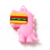 Dinosaur with Hamburger Shape PVC Pendants KY-E012-03B-2