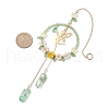 Stainless Steel Elf & Glass Beads Pendant Decorations HJEW-TA00250-3