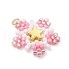 Glass Seed Beaded Star Pendants PALLOY-MZ00641-05-3