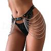 Punk Style Alloy Multi-Layer PU Leather Chain Belts for Women FS-WG2C119-02-3