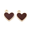 Light Gold Plated Alloy Enamel Charms ENAM-M219-06KCG-01-2