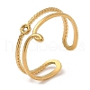 304 Stainless Steel Hollow Knot Open Cuff Rings for Women STAS-D085-02G-1