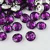 2-Hole Taiwan Acrylic Rhinestone Flat Round Buttons BUTT-F015-10mm-05-1