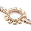 Sun Shape Brass Micro Pave Cubic Zirconia Link Bracelets BJEW-C055-02G-3