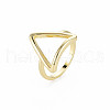 Hollow Triangle Rack Plating Alloy Wide Band Rings RJEW-Q163-015-RS-3