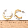 304 Stainless Steel Two Tone Stud Earrings EJEW-F355-05GP-02-3