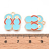 Beach Theme Alloy Enamel Pendants ENAM-T022-33A-3