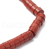 7Pcs Natural Red Aventurine/ Red Jasper/ Green Aventurine/ Tiger Eye/ Turquoise/ Lapis Lazuli/ Lepidolite Beads Stretch Bracelets for Women BJEW-JB11670-6