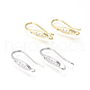 Brass Micro Pave Cubic Zirconia Earring Hooks KK-G374-14-1