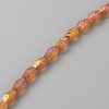 Transparent Electroplate Glass Beads EGLA-TAC0005-01A-1