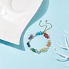 Natural Mixed Gemstone Chips Beaded Silder Bracelet with Pearl BJEW-JB08326-2