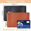 CRASPIRE 2Pcs 2 Colors Litchi Print PU Leather Zip Pouches ABAG-CP0001-08C-2