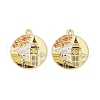 Alloy Enamel Pendants ENAM-V001-02C-G-1