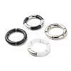 Chunky Curved Tube Beads Stretch Bracelets Set for Girl Women BJEW-JB06947-1