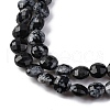 Natural Snowflake Obsidian Beads Strands G-C179-A33-03-4