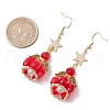 Angel Star Handmade Glass Seed Beads & Glass Dangle Earrings for Women EJEW-MZ00393-05-3