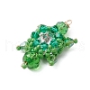 Seed Beads Beaded Charms PALLOY-MZ00351-02-3