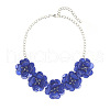 Flower Natural Shell Bib Necklaces for Women FS-WGF0490-03-2
