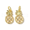 Brass Micro Pave Cubic Zirconia Charms KK-I276-49G-1