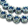 Electroplated Non-magnetic Synthetic Hematite Donut Beads Strands G-F230-13-2