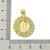 Real 18K Gold Plated Brass Micro Pave Random Color Cubic Zirconia Pendants KK-H472-33G-02-3