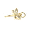 Brass Micro Pave Cubic Zirconia Pendants KK-D357-07B-G-2