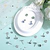 SOFPLATE 100Pcs Flat Round Stainless Steel Stud Earring Settings STAS-SP0001-61A-P-4