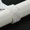 Electroplated Glass Beads Strands EGLA-P055-01A-AB03-3