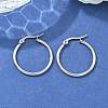 Tarnish Resistant 304 Stainless Steel Hoop Earrings X-EJEW-F105-10P-1