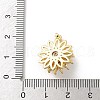 Brass Micro Pave Clear Cubic Zirconia Pendants ZIRC-D276-01G-C-3