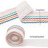 Gorgecraft 5M Rainbow Color Flat Polyester Wave Elastic Cord OCOR-GF0003-85D-2