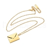 304 Stainless Steel Envolope Pendant Necklaces for Women NJEW-U037-01C-G-4