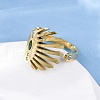 304 Stainless Steel with Rhinestone Open Rings RJEW-Q020-02G-5