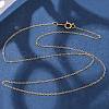 Brass Cable Chain Necklaces for Women Men NJEW-Z068-02G-02-2