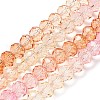 Transparent Painted Glass Beads Strands X1-DGLA-A034-T8mm-A20-2
