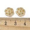Brass Clear Cubic Zirconia Bead Caps KK-A236-15B-G-2