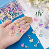   10 Sets Transparent Spray Painted Glass Butterfly Pendant Decorations HJEW-PH0001-64-3