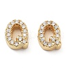 Rack Plating Brass Micro Pave Clear Cubic Zirconia Beads KK-G500-30G-Q-1