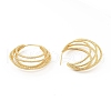 Rack Plating Brass Chunky Open Hoop Earrings EJEW-C035-04G-2