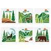 6Pcs 6 Styles MexicanTheme PET Hollow Out Drawing Painting Stencils DIY-WH0394-0079-1