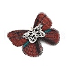 Butterfly Alloy Polyester Brooches for Backpack Clothes JEWB-M070-04PG-01-2