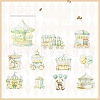 20Pcs PET Self-adhesive Amusement Park Theme Decorative Tapes STIC-P016-B03-1